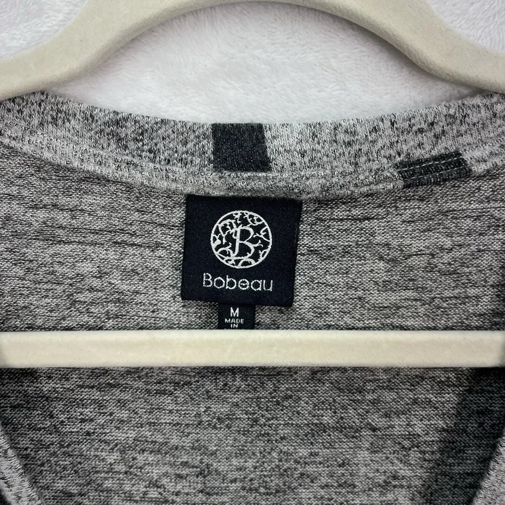 Bobeau Pullover Vneck Sweater Top Womens Medium Fall Plaid Cozy Cabin